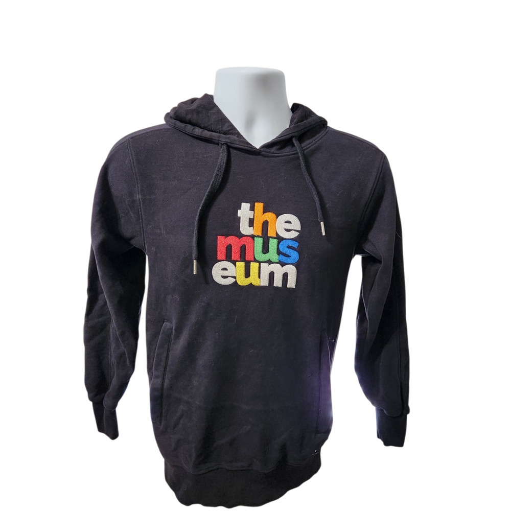 the museum Hoodie Men's Black XS‎ Cotton Pullover Drawstring